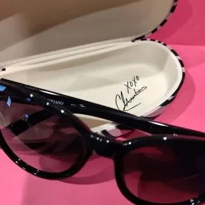 Christian Siriano Pink and Black Oversized Sunglasses Christian Siriano Rx main image 3